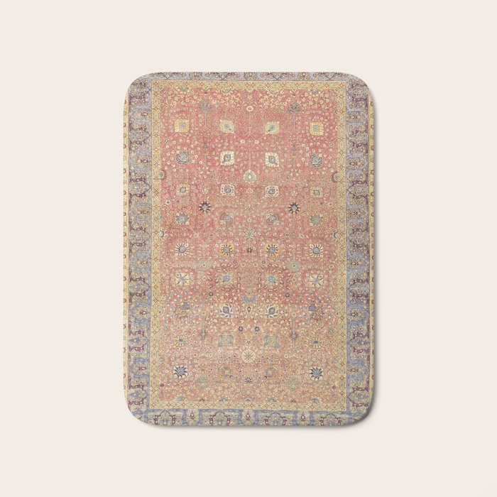Antique Turkish Coral Koum Kapi  Bath Mat Gallery Image 1