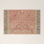Antique Turkish Coral Koum Kapi  Welcome Mat Gallery Image 1