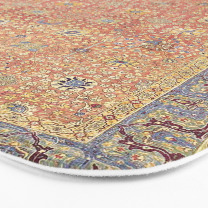 Antique Turkish Coral Koum Kapi  Bath Mat Gallery Image 3