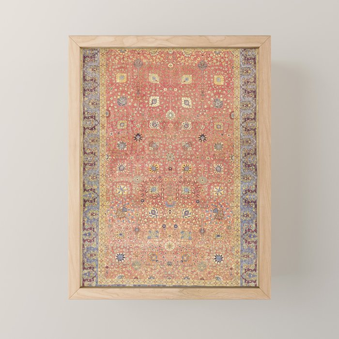 Antique Turkish Coral Koum Kapi  Mini Art Print Gallery Image 1