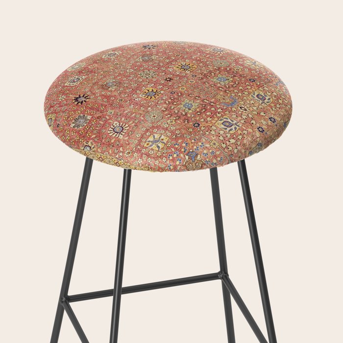 Antique Turkish Coral Koum Kapi  Stool Gallery Image 2