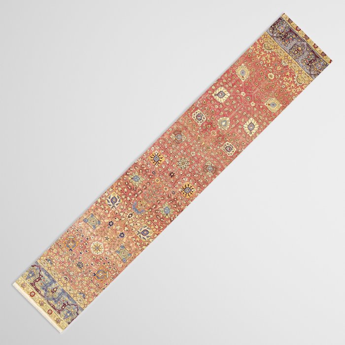 Antique Turkish Coral Koum Kapi  Table Runner Gallery Image 3