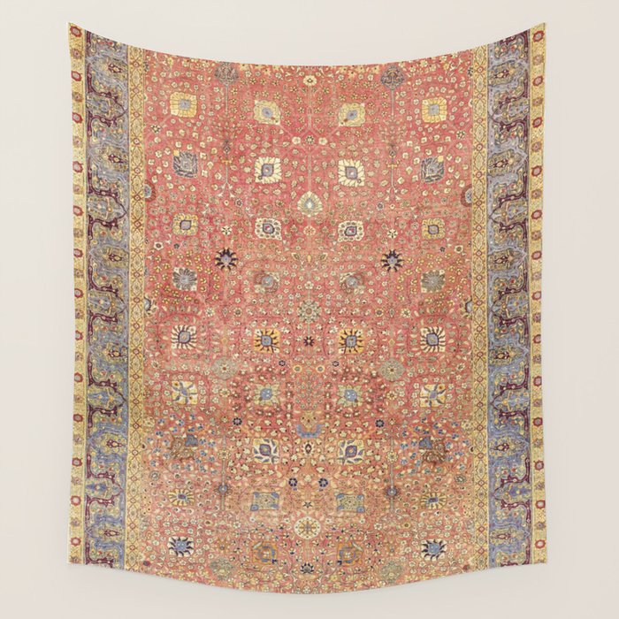 Antique Turkish Coral Koum Kapi  Wall Tapestry Gallery Image 1