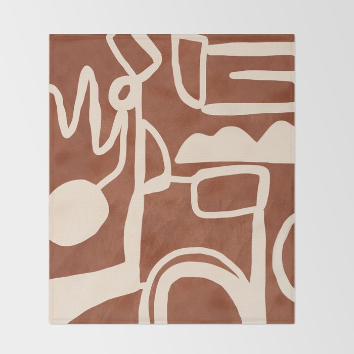 Abstract Lines 2 Throw Blanket Gallery Image 2