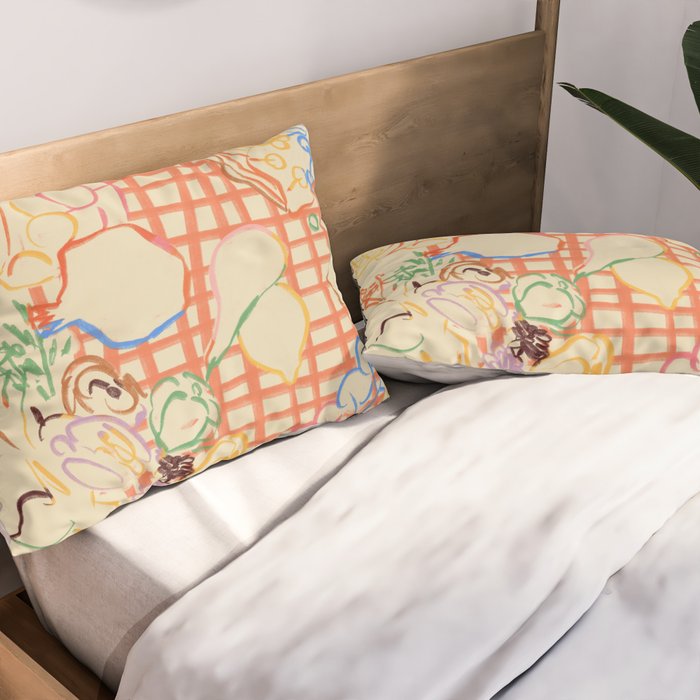 SUMMER FRUIT STILL LIFE Pillow Sham Gallery Image 2