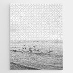 Seagulls II  | Fine art black and white beach photography | The Netherlands Jigsaw Puzzle Gallery Image 1