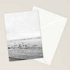 Seagulls II  | Fine art black and white beach photography | The Netherlands Stationery Card Gallery Image 2