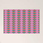 Retro Christmas Triangle Checkerboard Pattern Welcome Mat Gallery Image 1