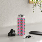 Retro Christmas Triangle Checkerboard Pattern Water Bottle Gallery Image 4
