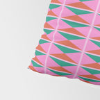 Retro Christmas Triangle Checkerboard Pattern Pillow Sham Gallery Image 4