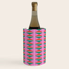Retro Christmas Triangle Checkerboard Pattern Wine Chiller Gallery Image 1