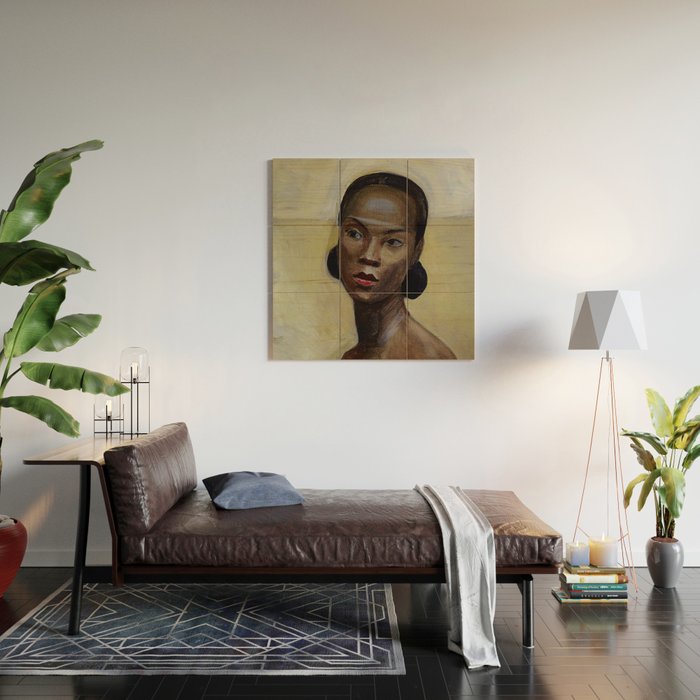 African American Masterpiece 'Portrait of a Black Woman' by Sergey Sudeikin  Wood Wall Art Gallery Image 2