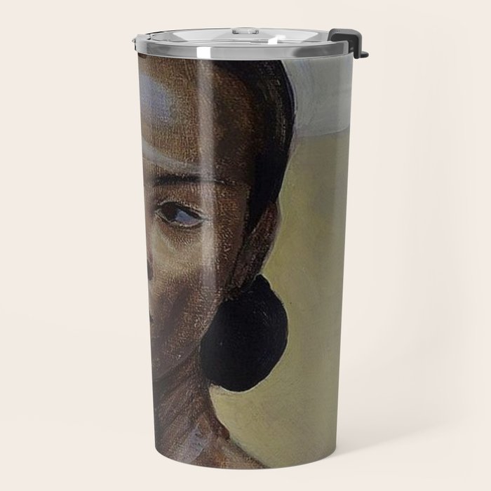 African American Masterpiece 'Portrait of a Black Woman' by Sergey Sudeikin  Travel Mug Gallery Image 2
