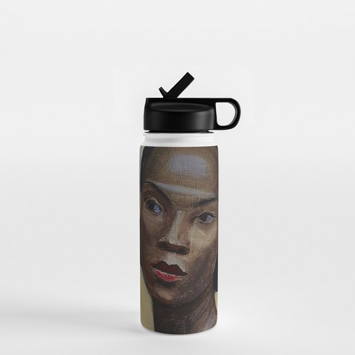 African American Masterpiece 'Portrait of a Black Woman' by Sergey Sudeikin  Water Bottle Gallery Image 1
