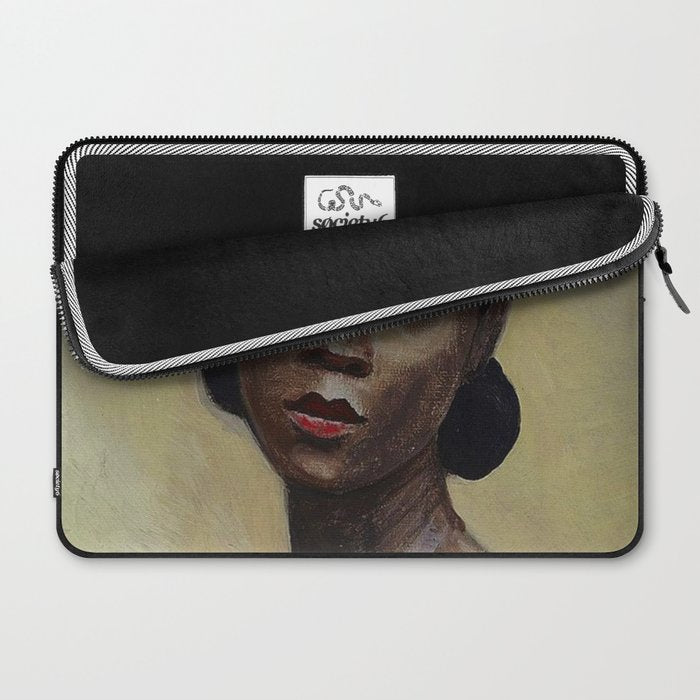 African American Masterpiece 'Portrait of a Black Woman' by Sergey Sudeikin  Laptop Sleeve Gallery Image 2