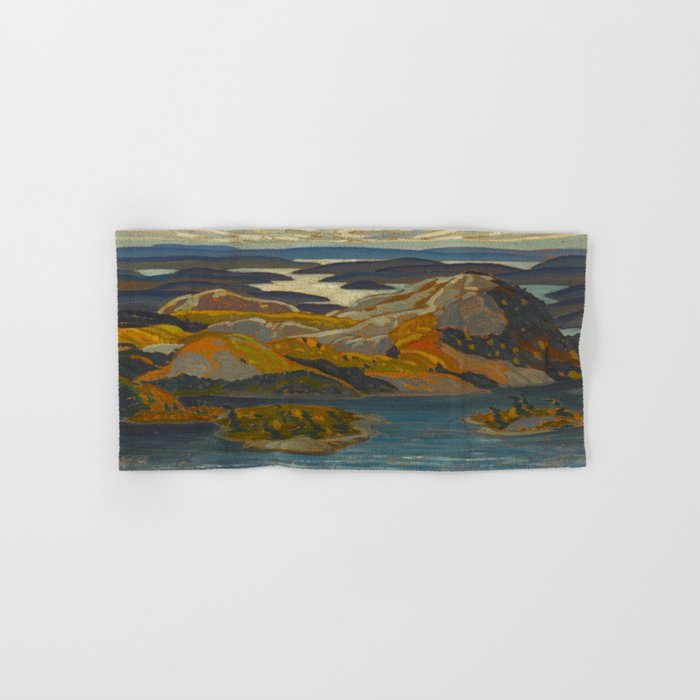 Canadian Landscape Oil Painting Franklin Carmichael Art Nouveau Post-Impressionism Grace Lake 1931 Towels Gallery Image 1