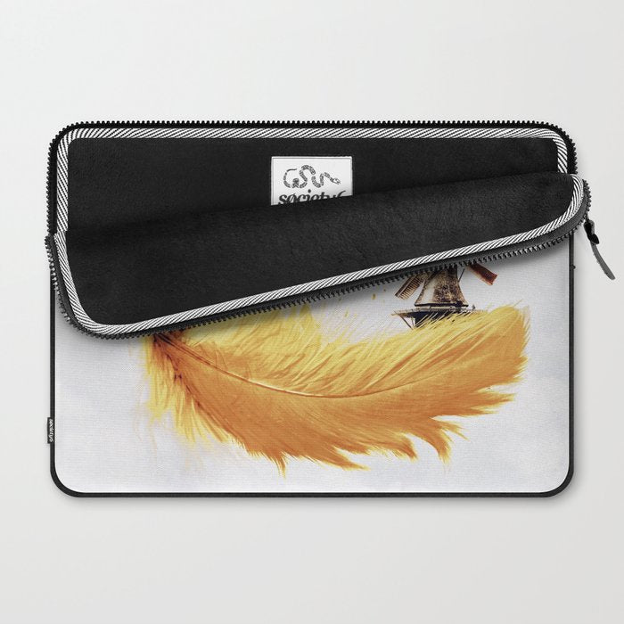 Air Feather â¢ Yellow Feather I Laptop Sleeve Gallery Image 2
