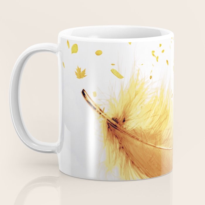 Air Feather â¢ Yellow Feather I Coffee Mug Gallery Image 3