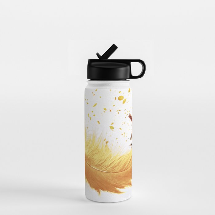 Air Feather â¢ Yellow Feather I Water Bottle Gallery Image 1