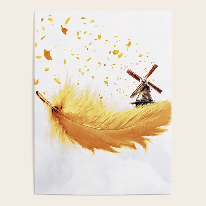 Air Feather â¢ Yellow Feather I Poster Gallery Image 4