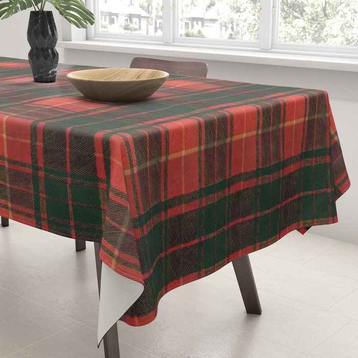 Classic Red Tartan Pattern Tablecloth Gallery Image 3