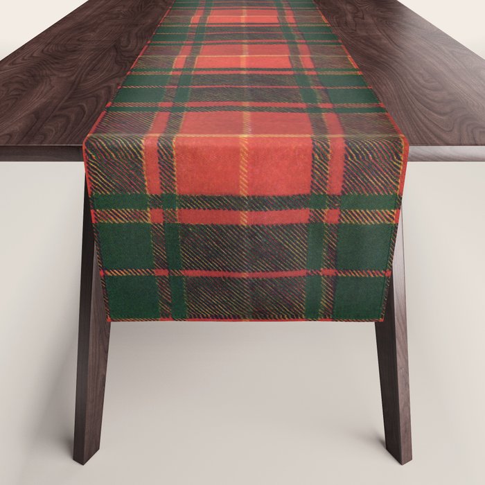 Classic Red Tartan Pattern Table Runner Gallery Image 1