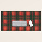 Classic Red Tartan Pattern Desk Mat Gallery Image 1