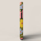 Retro Daisies - dark background  iPhone Case Gallery Image 2