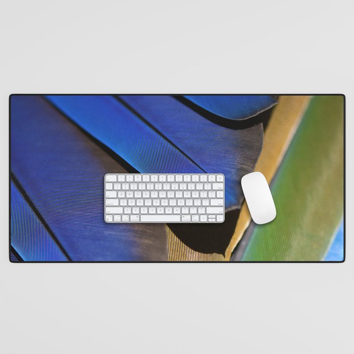 Blue Feathers #1 - Modern Photograph Desk Mat Gallery Image 1