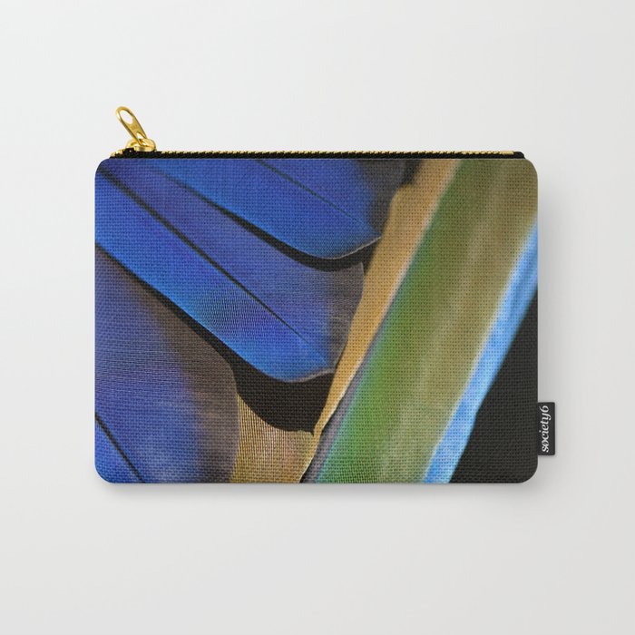 Blue Feathers #1 - Modern Photograph Carry All Pouch Gallery Image 1