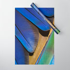 Blue Feathers #1 - Modern Photograph Wrapping Paper Gallery Image 1
