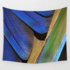 Blue Feathers #1 - Modern Photograph Wall Tapestry Gallery Image 4