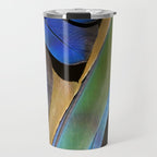 Blue Feathers #1 - Modern Photograph Travel Mug Gallery Image 1