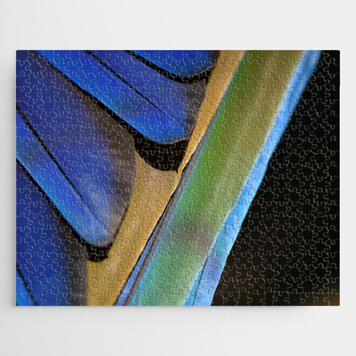 Blue Feathers #1 - Modern Photograph Jigsaw Puzzle Gallery Image 1