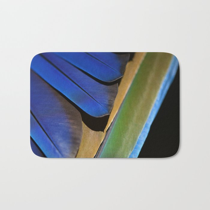 Blue Feathers #1 - Modern Photograph Bath Mat Gallery Image 1