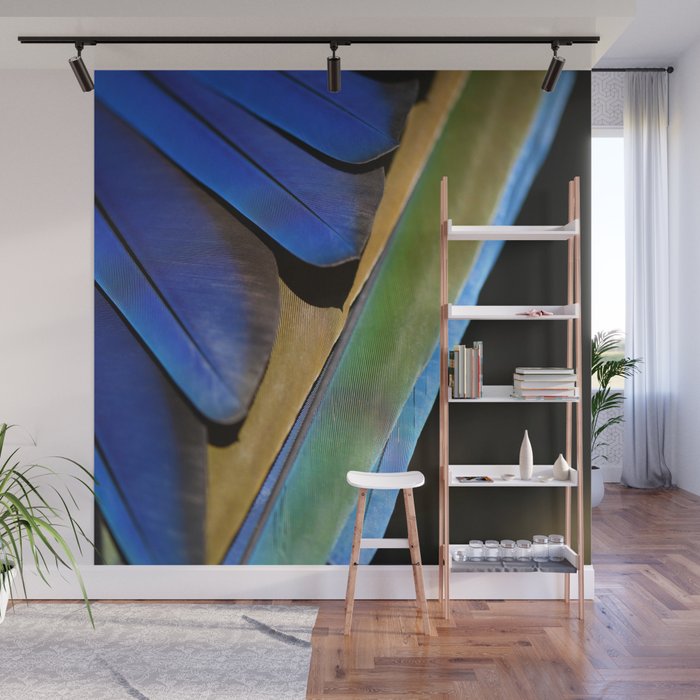 Blue Feathers #1 - Modern Photograph Wall Mural Gallery Image 1