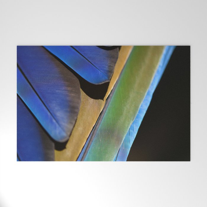 Blue Feathers #1 - Modern Photograph Welcome Mat Gallery Image 1