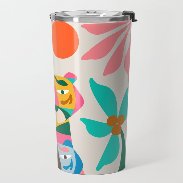 Mid Century Modern Tigers Travel Mug Gallery Image 2
