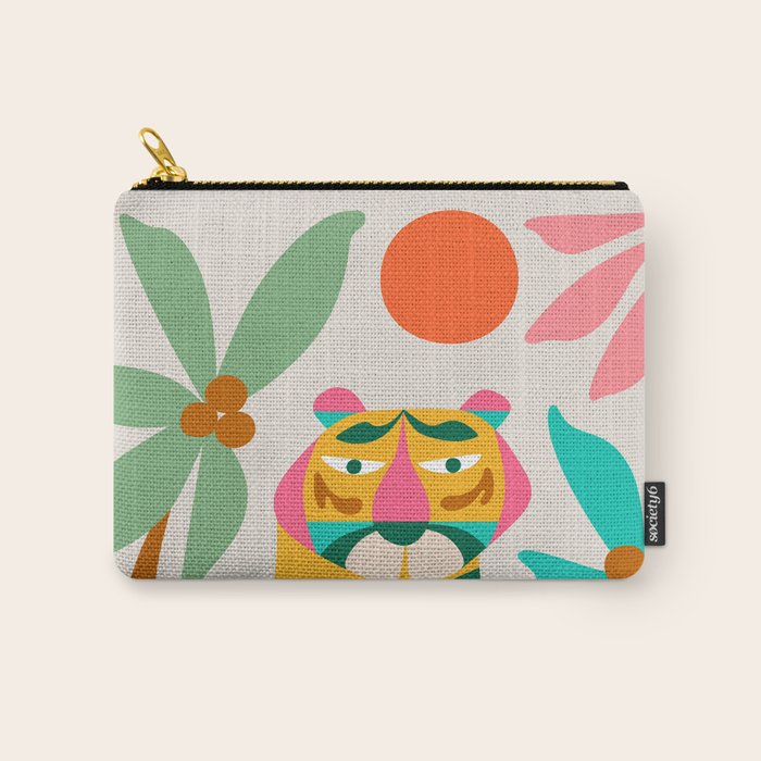 Mid Century Modern Tigers Carry All Pouch Gallery Image 1