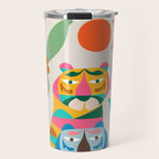Mid Century Modern Tigers Travel Mug Gallery Image 1
