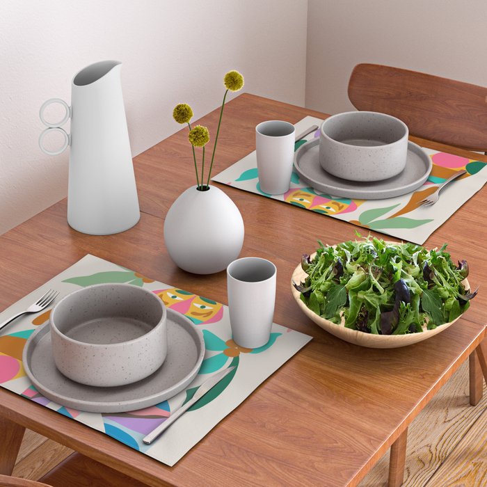 Mid Century Modern Tigers Placemat Gallery Image 2