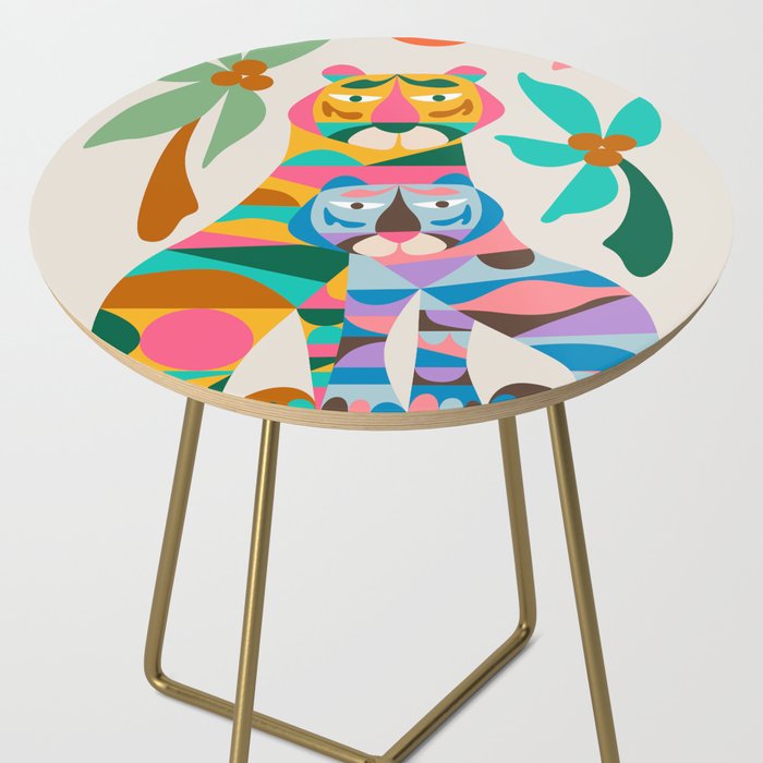 Mid Century Modern Tigers Side Table Gallery Image 2