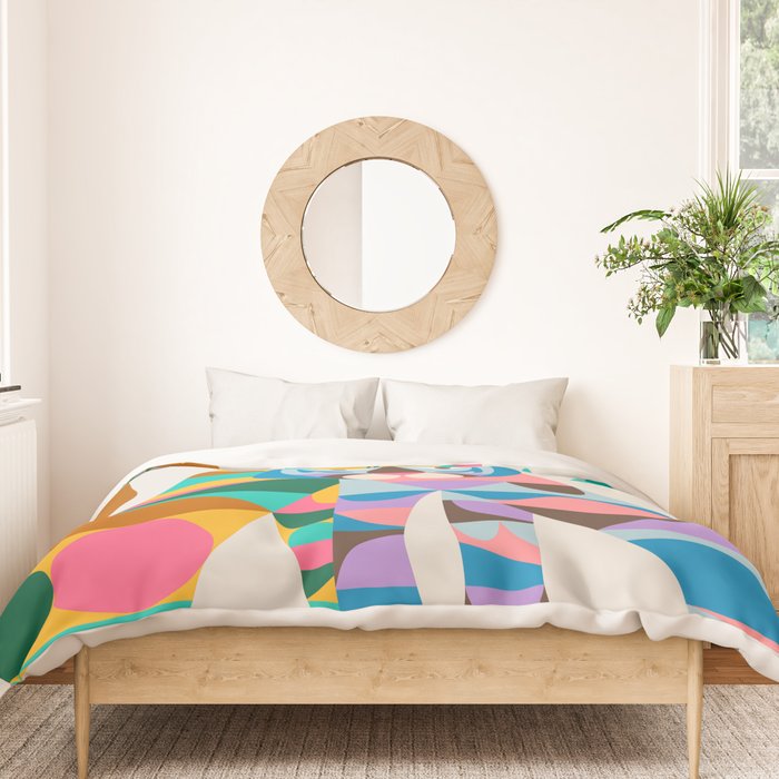 Mid Century Modern Tigers Duvet Cover Gallery Image 3