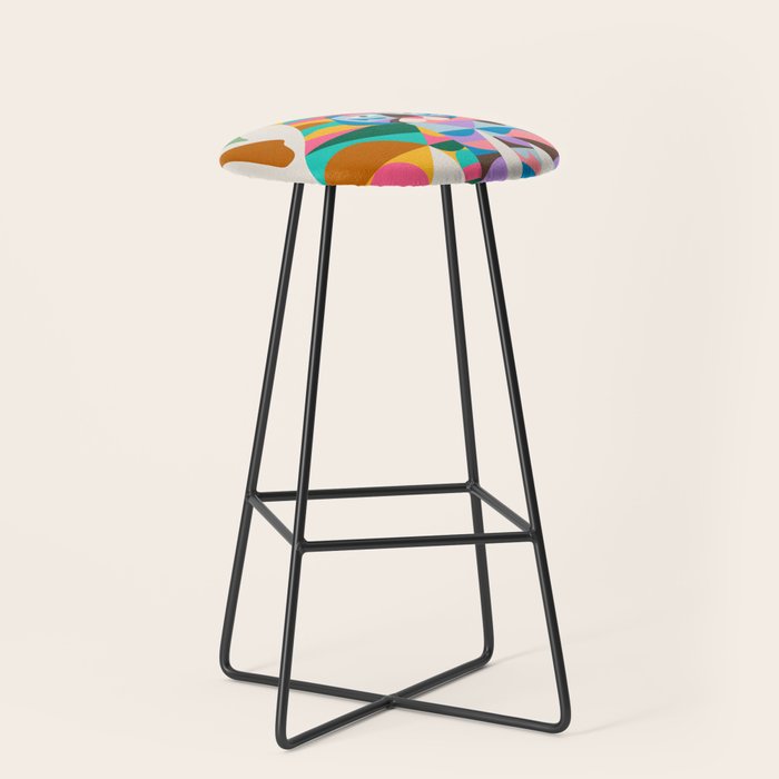 Mid Century Modern Tigers Stool Gallery Image 1