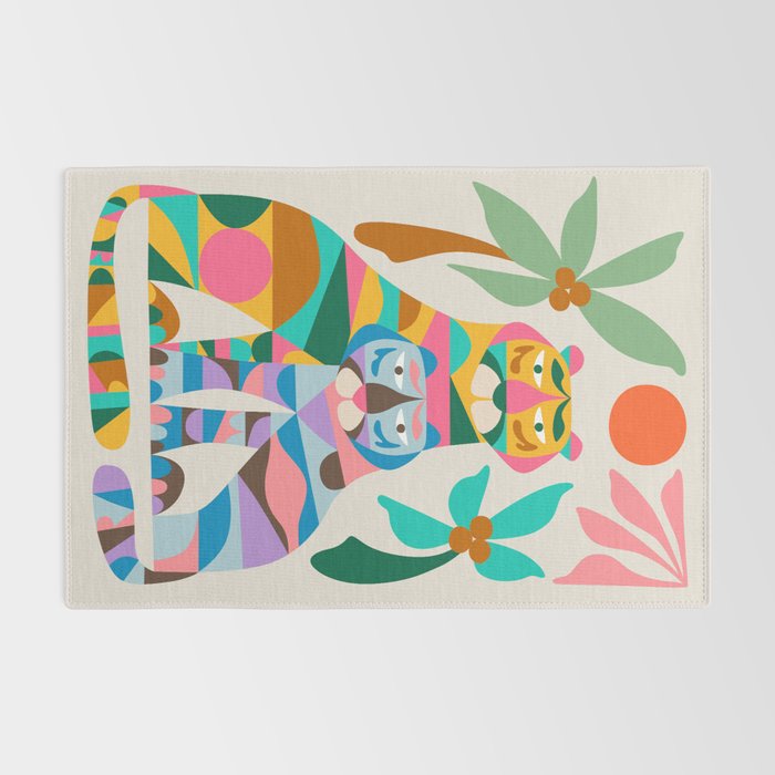 Mid Century Modern Tigers Rug Gallery Image 2