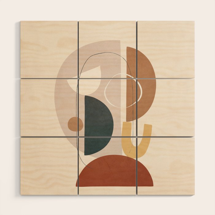 Shape Abstractions 06 Wood Wall Art Gallery Image 1