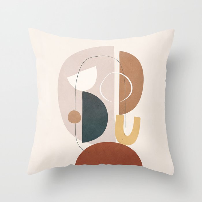 Shape Abstractions 06 Throw Pillow Gallery Image 1