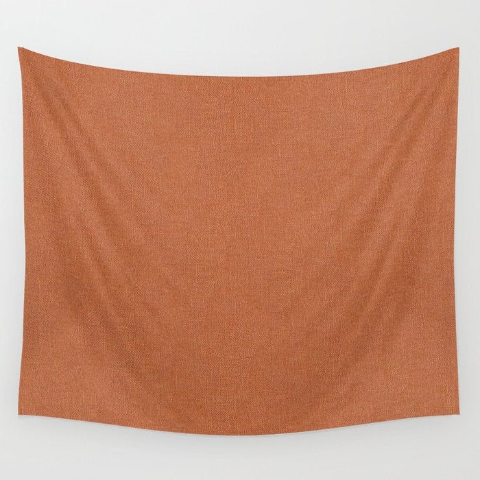 Terracotta Rust orange Washed Linen Vintage Wall Tapestry Gallery Image 1