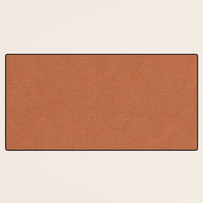 Terracotta Rust orange Washed Linen Vintage Desk Mat Gallery Image 3