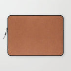 Terracotta Rust orange Washed Linen Vintage Laptop Sleeve Gallery Image 1